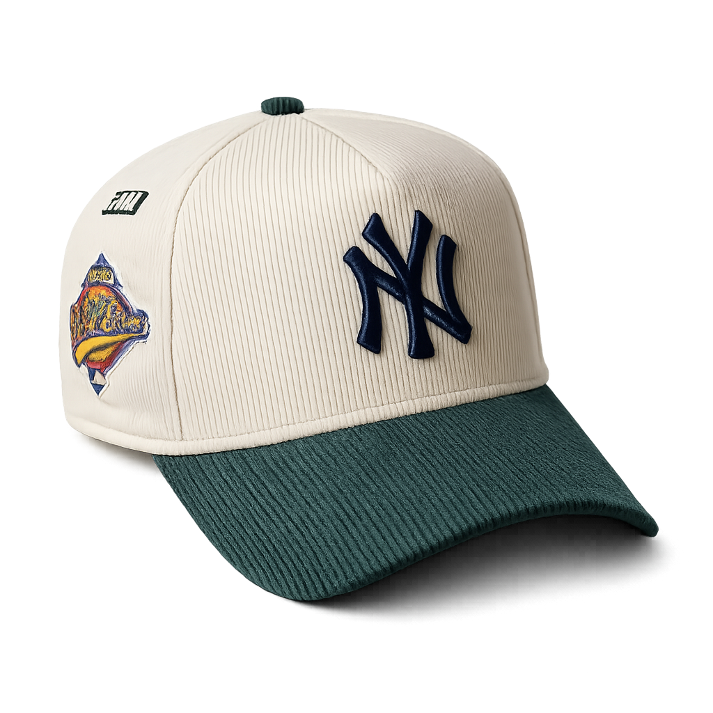 NY Yankees Cream Forest Corduroy Side Patch