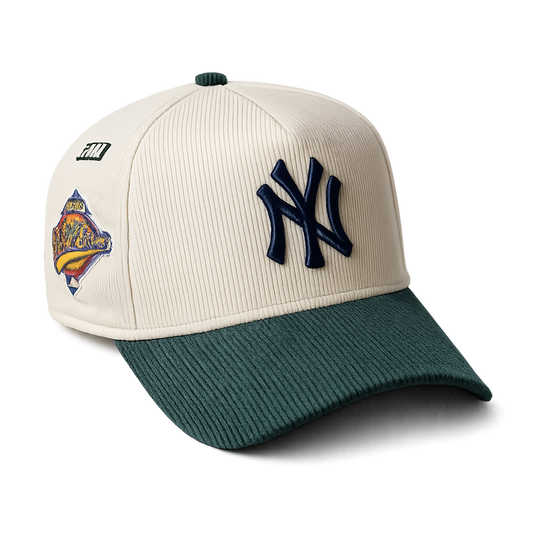 NY Yankees Cream Forest Corduroy Side Patch
