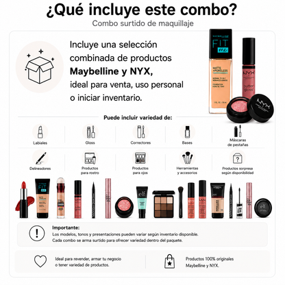 Paquete: Maybelline y NYX