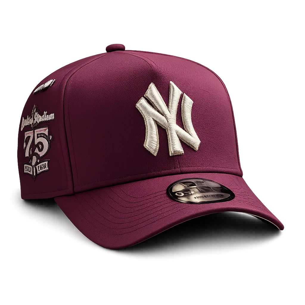 NY Yankees Burgundy Cream 75th Anniversary