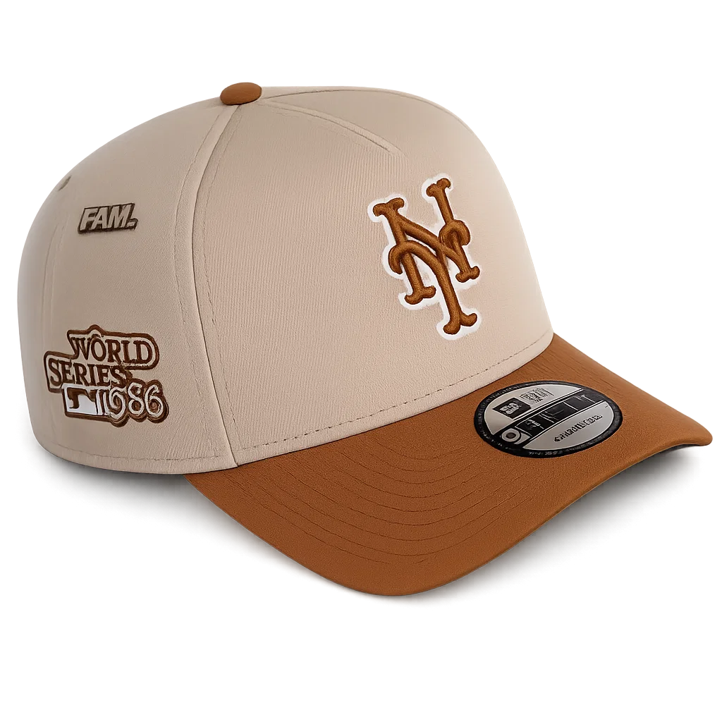 NY Mets Cream Brown Vintage 1986