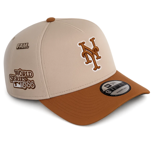 NY Mets Cream Brown Vintage 1986
