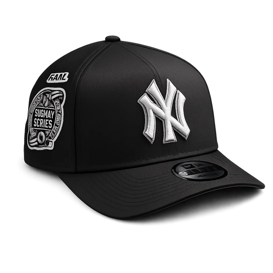 NY Yankees Black White Side Patch Edition